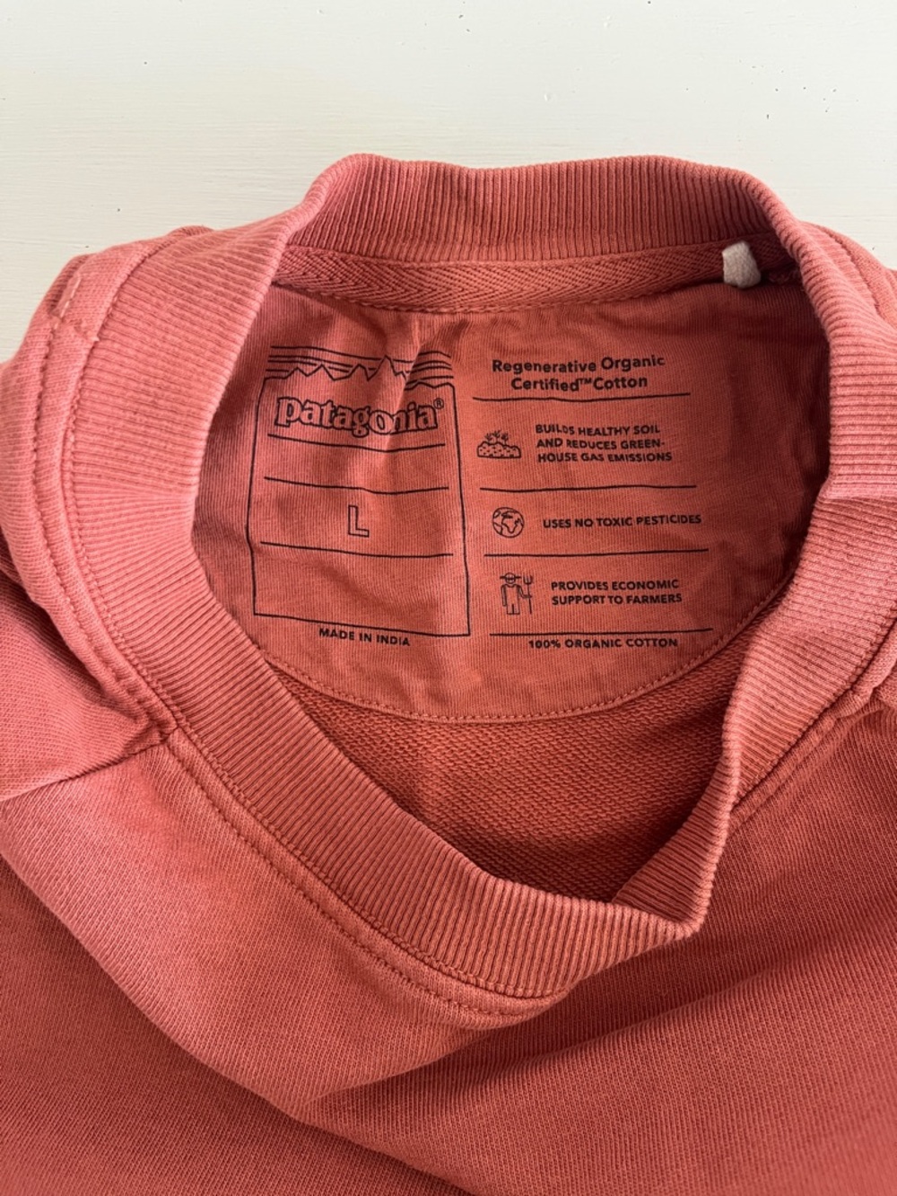 Patagonia Rust Orange Crewneck Sweatshirt - Picture 2 of 2